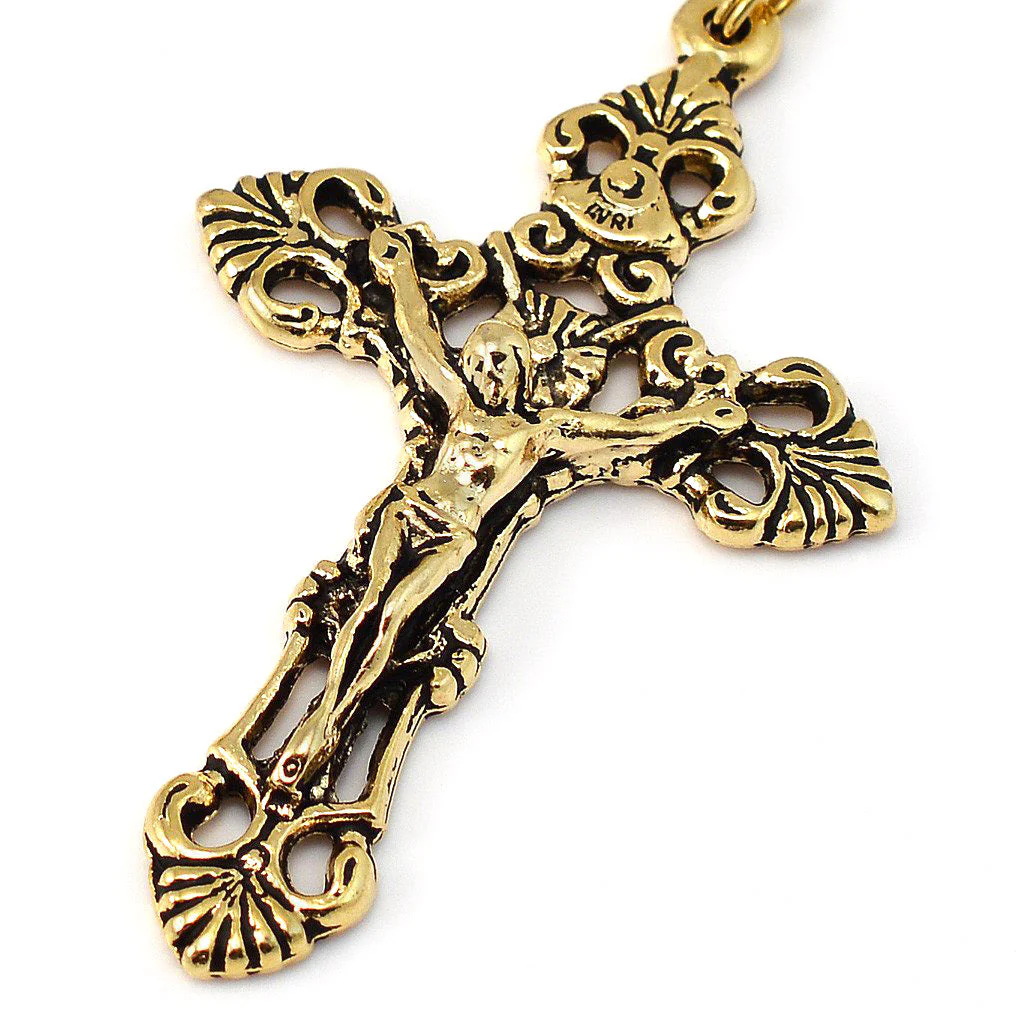 Our Lady of Guadalupe & Saint Juan Diego Gold Rosebud Rosary - Image 2