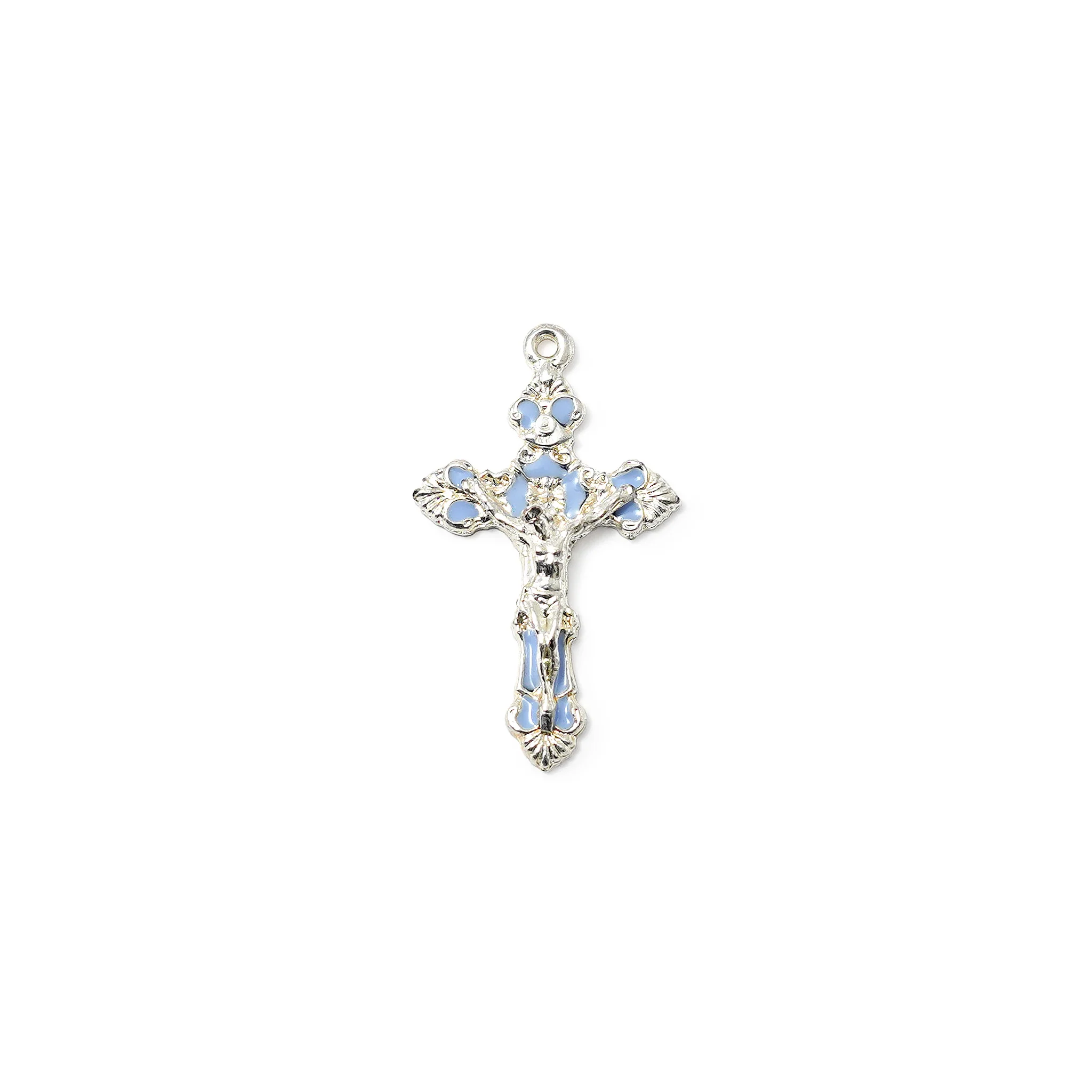 Mary's Motherly Love Collection Sky & Nickel Rosary - Image 2