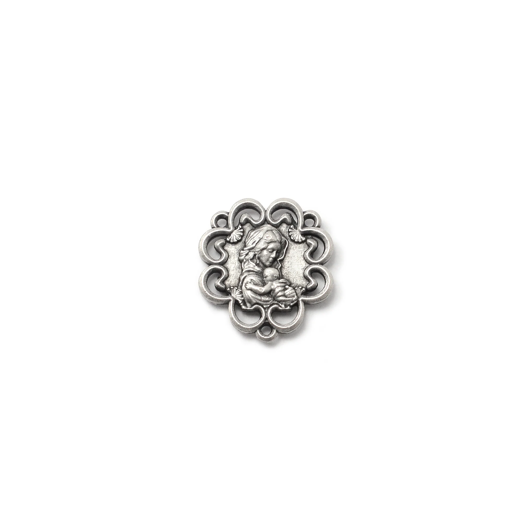 Mary's Motherly Love Collection Mauve Glass Rosary - Image 3