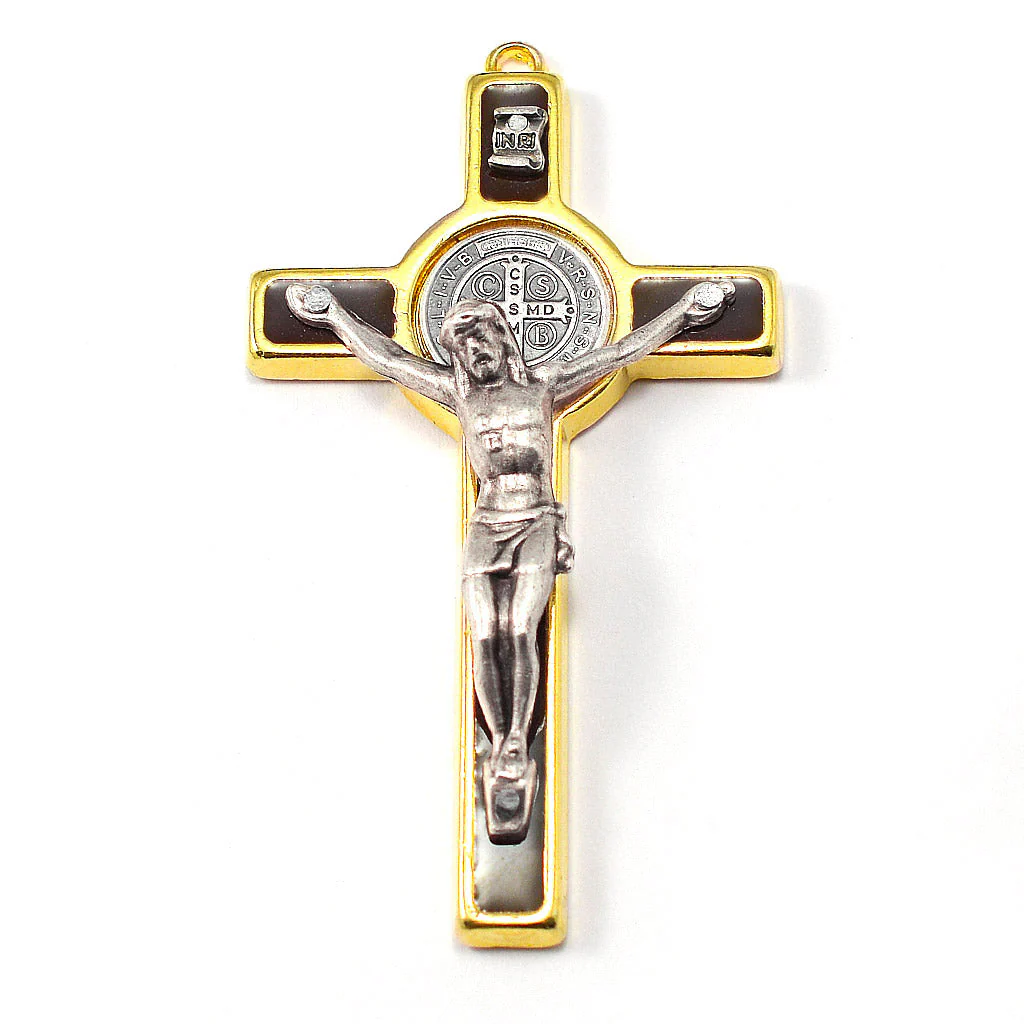 Saint Benedict Booklet Gold Rosary | With Murano Beads & Hematite - Image 2