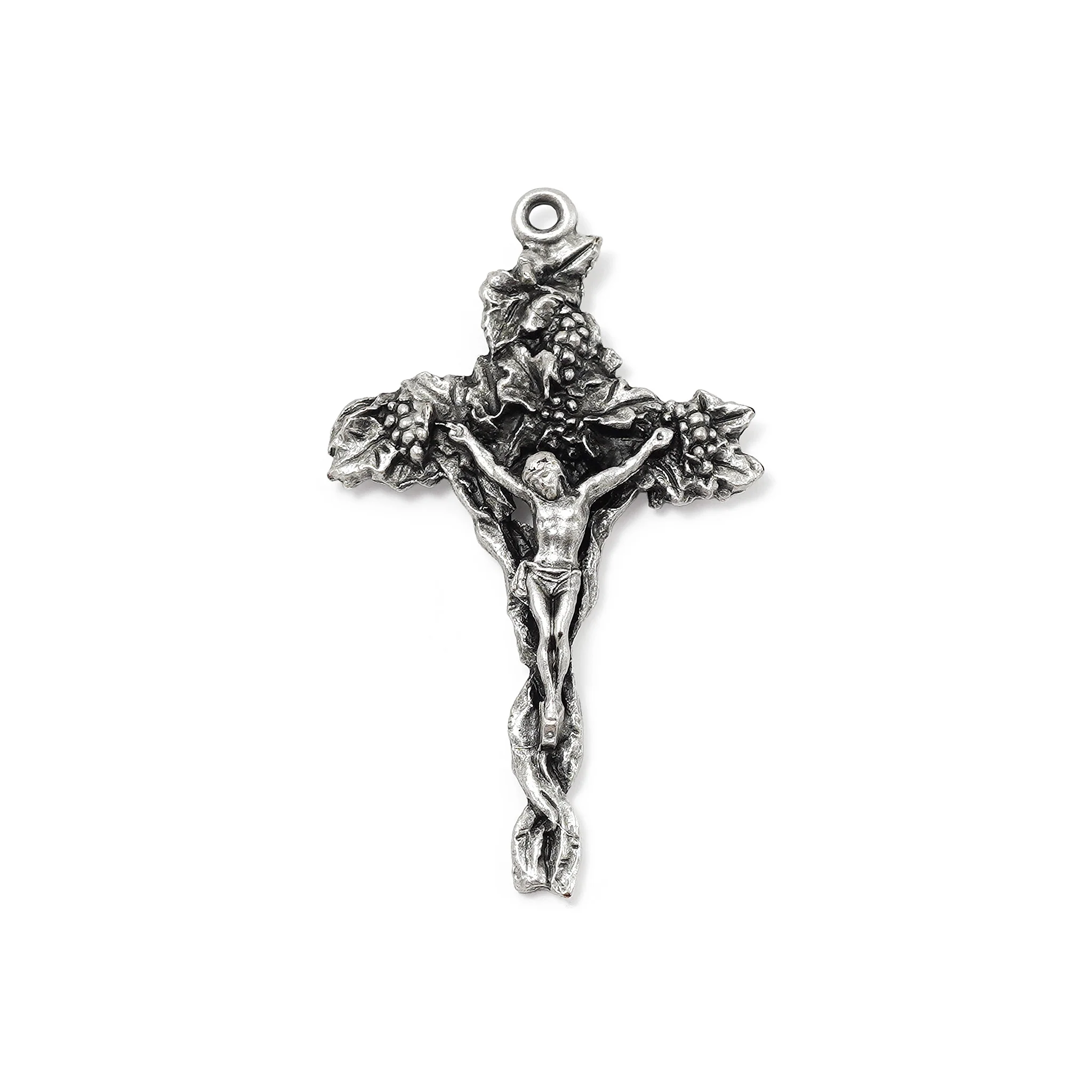 Saint Francis and Saint Clare of Assisi Wood & Silver Rosary - Image 2